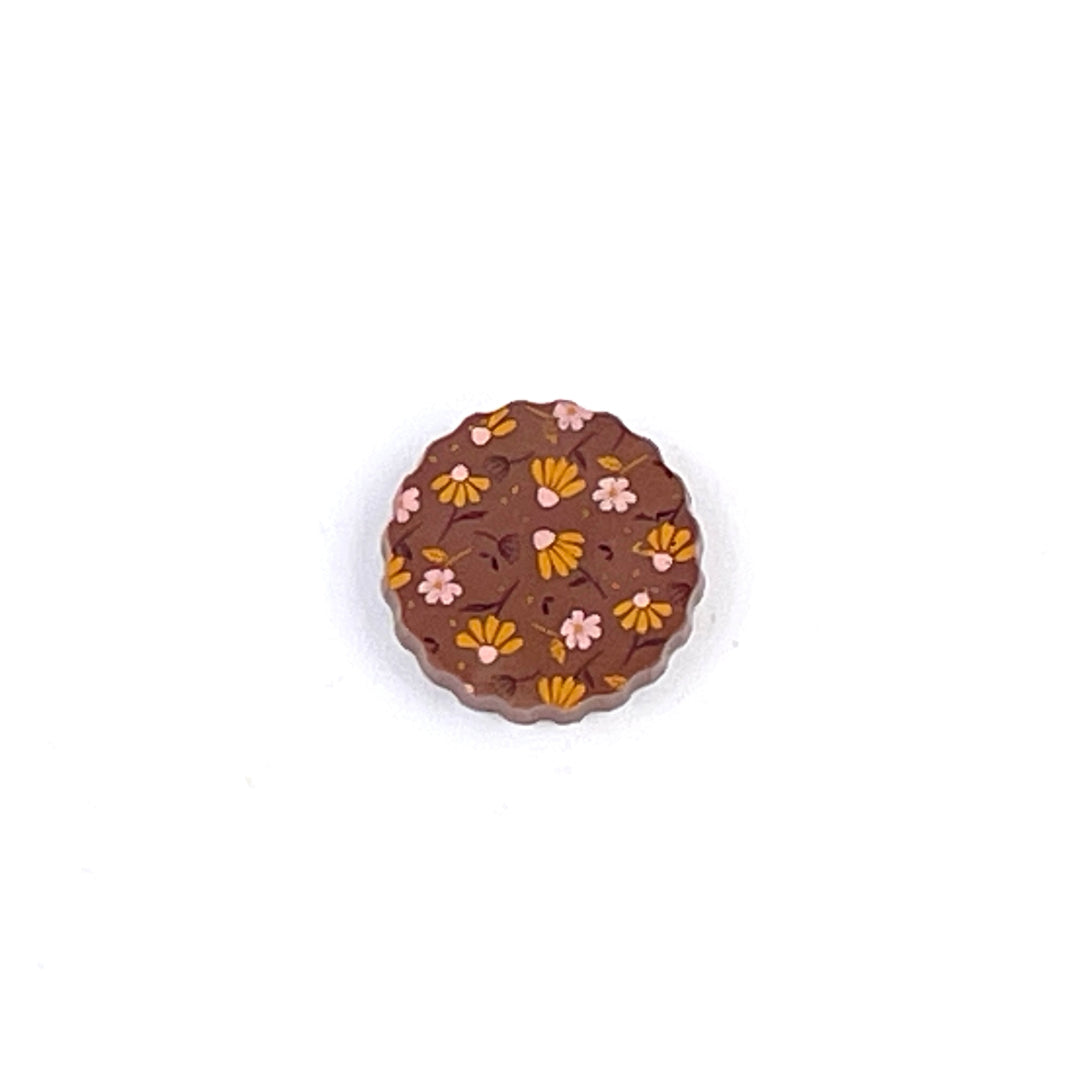 Chocolate Rounds - with Floral design