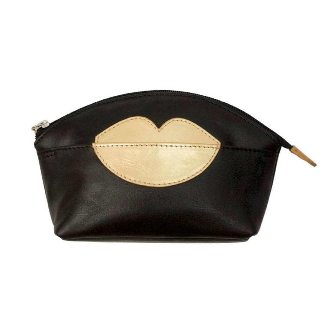 Makeup / Accessories Bag - Black and Gold
