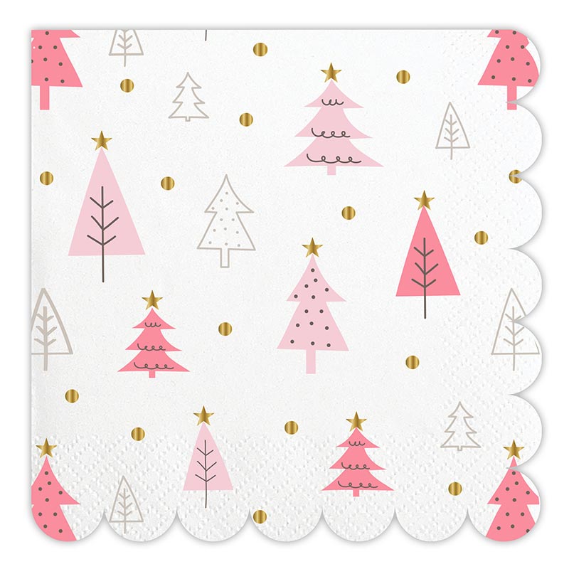 Christmas Serviettes (square) - Trees
